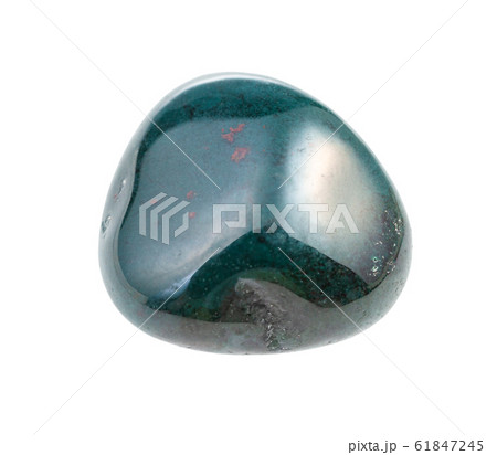 tumbled Bloodstone (heliotrope) gem isolated tumbled Bloodstone (heliotrope) gem isolated 61847245
