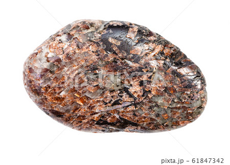 tumbled Titanite (Sphene) rock isolated on white tumbled Titanite (Sphene) rock isolated on white 61847342