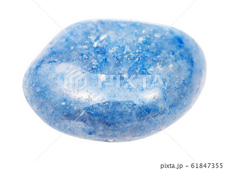 polished blue Aventurine gemstone isolated polished blue Aventurine gemstone isolated 61847355