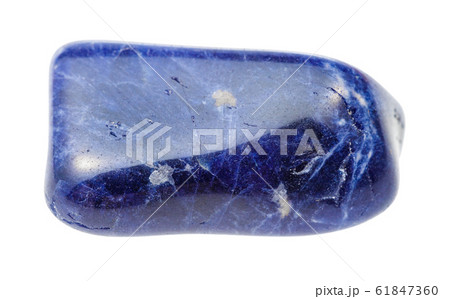 polished Sodalite gem stone isolated on white 61847360