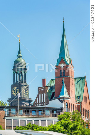 Germany, Hamburg cathedral towers 61847401
