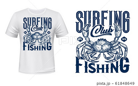 Nautical t-shirt print, ocean crab Nautical t-shirt print, ocean crab 61848649