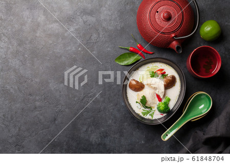 Tom Kha traditional Thai soup 61848704