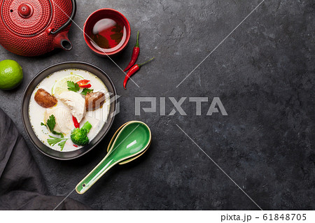 Tom Kha traditional Thai soup 61848705