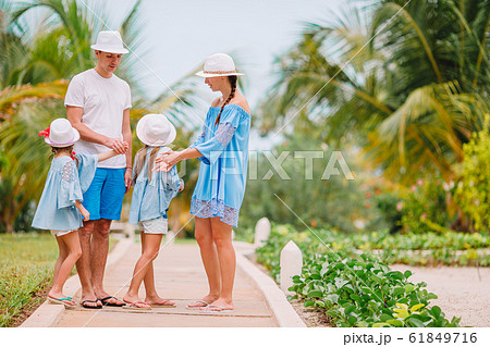Young family on vacation have a lot of fun Young family on vacation have a lot of fun 61849716