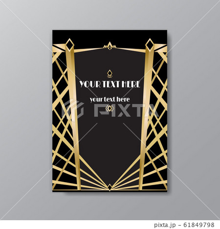 Art Deco page template, retro  style for web  61849798