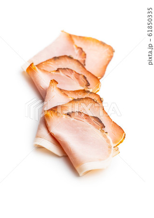 Sliced smoked ham. Tasty pork meat. Sliced smoked ham. Tasty pork meat. 61850335
