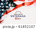 Watercolor painting Happy Veterans Day. American 61852107