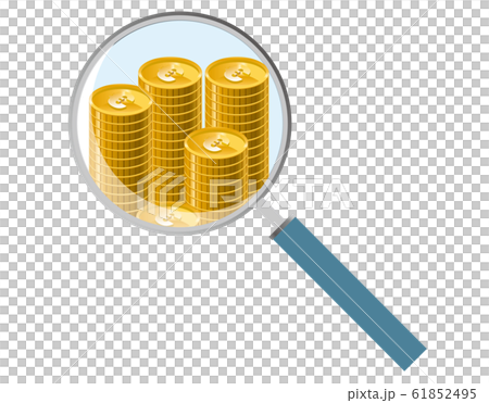 Illustration of stacked euro gold coins zoomed... - Stock Illustration ...
