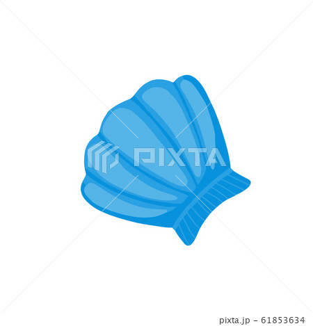 Seashell icon in flat style isolated on white 61853634