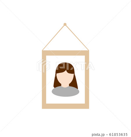 Photo frame in flat design. Wall picture frame 61853635