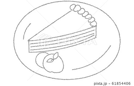 食べ物 スイーツ チーズタルトのイラストのイラスト素材