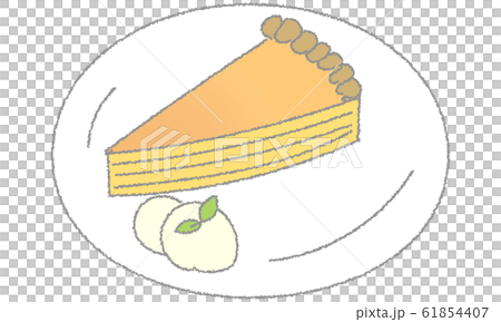 食べ物 スイーツ チーズタルトのイラストのイラスト素材