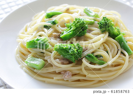 緑の野菜の菜の花の春パスタ 緑の野菜の菜の花の春パスタ 61858763