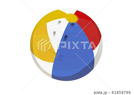 colors Volleyball isolated on a white background as a sports 61858799
