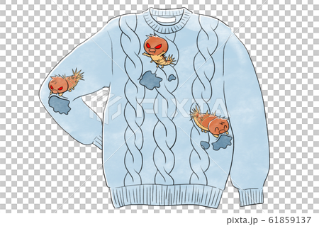 虫食いされたセーター 61859137