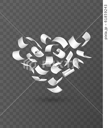 Fly papers set. falling and flying white sheets Fly papers set. falling and flying white sheets 61859243