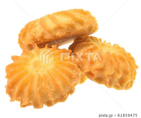 Homemade shortbread cookies isolated 61859475