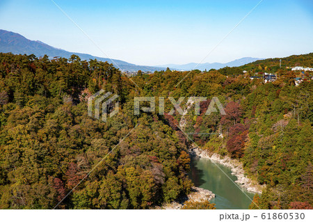 天竜峡大橋からみる天竜峡の紅葉 天竜峡大橋からみる天竜峡の紅葉 61860530