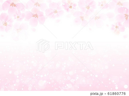 桜のピンクキラキラ背景のイラスト素材