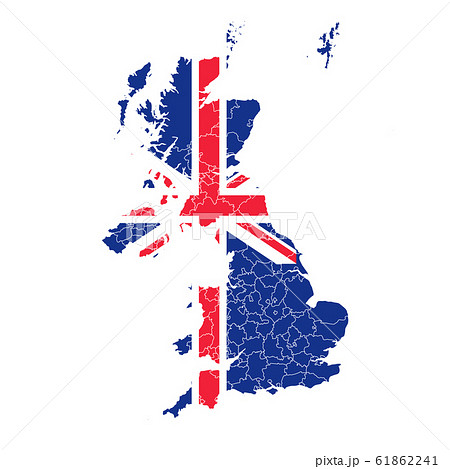 イギリス　 国旗　地図　アイコン