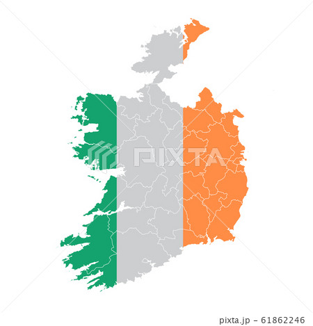 アイルランド　 国旗　地図　アイコン