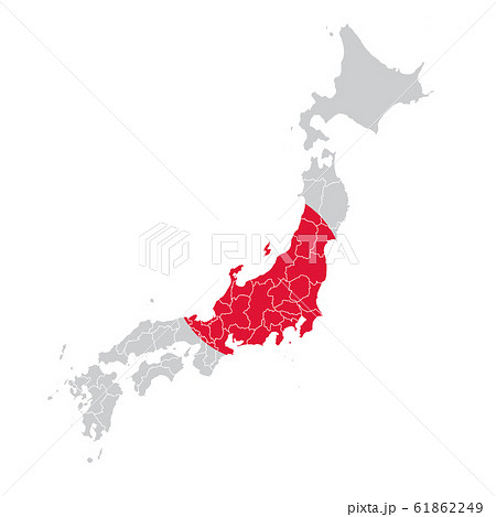 日本 国旗 地図 アイコンのイラスト素材