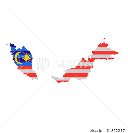 マレーシア　 国旗　地図　アイコン