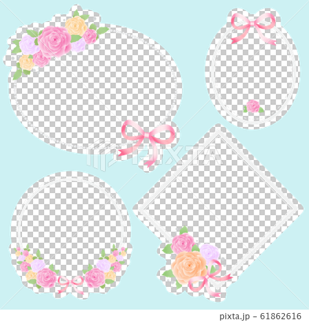 Rose frame set without text - Stock Illustration [61862616] - PIXTA
