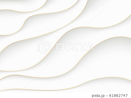White Luxury Paper Cut Background 61862747