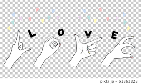 Hand sign of love 61863828