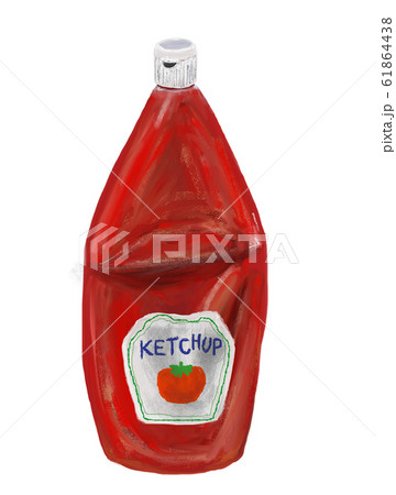 An Orthodox Ketchup Bottle オーソドックスなボトル入りケチャップのイラスト素材