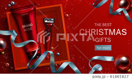 Men cosmetics Christmas gift banner cream razor 61865827