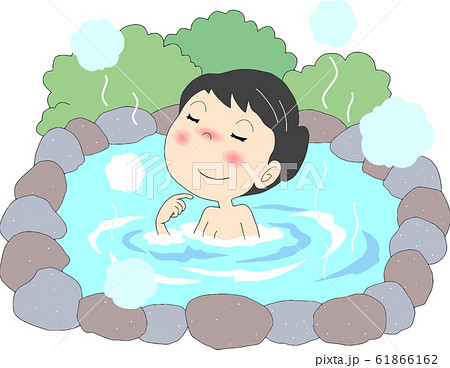 温泉に入る女子 61866162