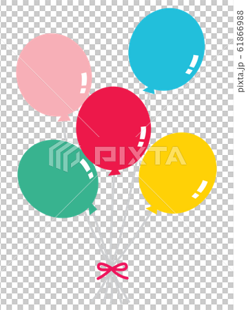 Illustration of 5 colorful balloons Illustration of 5 colorful balloons 61866988