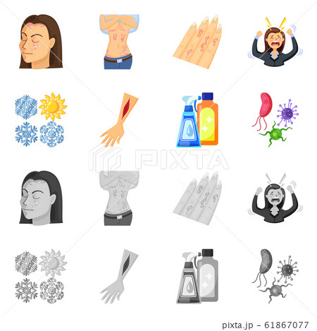 Isolated object of medical and pain symbol. Collection of medical and disease vector icon for stock. Isolated object of medical and pain symbol. Collection of medical and disease vector icon for stock. 61867077