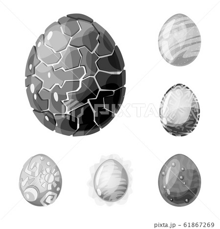 Vector illustration of monster and fantasy sign. Set of monster and big stock symbol for web. 61867269