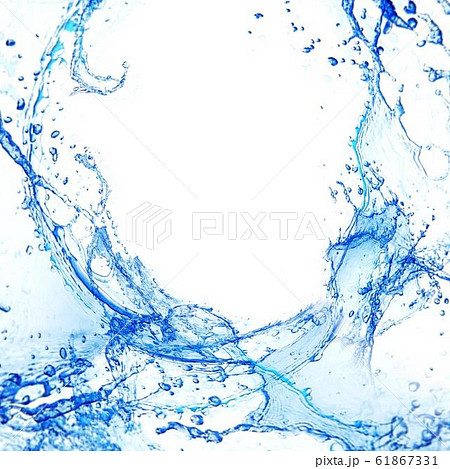 水しぶきのクローズアップ 61867331
