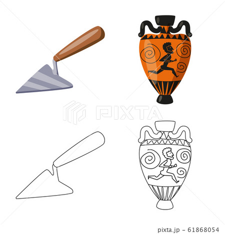 Vector illustration of story and items logo. Set of story and attributes vector icon for stock. Vector illustration of story and items logo. Set of story and attributes vector icon for stock. 61868054