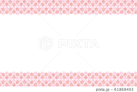 背景：和 和風 円 点 ドット 模様 パステル カラフル ナチュラル ポップ フレーム 七宝 61868403