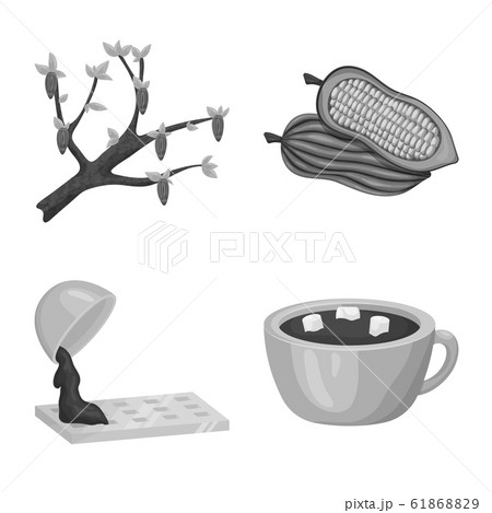 Vector illustration of dessert and sweetness symbol. Set of dessert and product vector icon for stock. 61868829