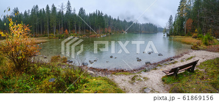 Mountain alpine autumn lake Hintersee, 61869156