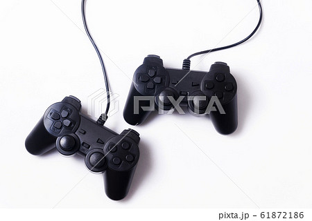 Two black gamepads 61872186
