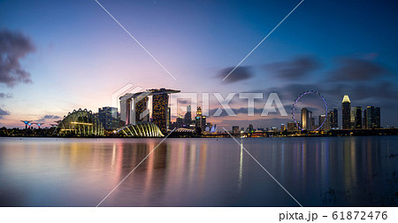 シンガポール中心地・夕景 61872476