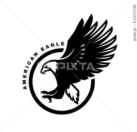 American eagle. Flying bird logo, emblem. Vector illustration. American eagle. Flying bird logo, emblem. Vector illustration. 61872596