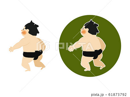 相撲 力士のキャラクターデザイン 関取のイラスト のイラスト素材