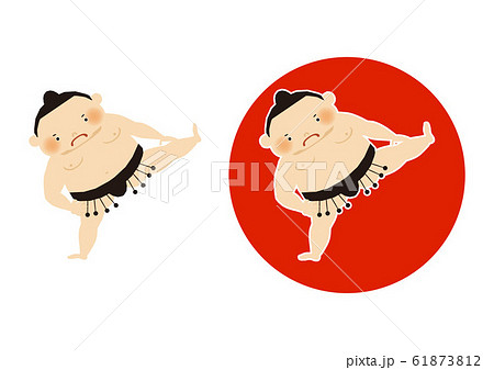 相撲 力士のキャラクターデザイン 関取のイラスト のイラスト素材