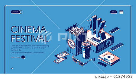 Cinema festival movie time entertainment banner 61874955