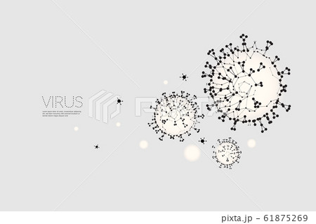 The particles, geometric art, line and dot of The particles, geometric art, line and dot of 61875269