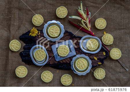 A dish of Delicious Thai Traditional Dessert 61875976